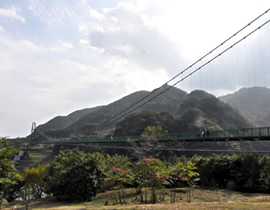 Le Pont suspendu de Momiji-dani